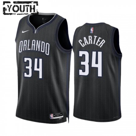 Dres Orlando Magic Wendell Carter JR 34 Nike 2022-23 City Edition Crno Swingman - Dječji